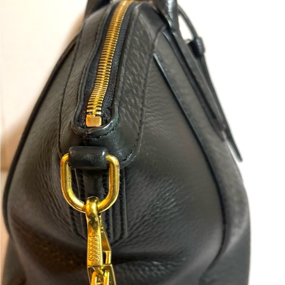 J. Crew black pebbled leather satchel handbag - Picture 4 of 9